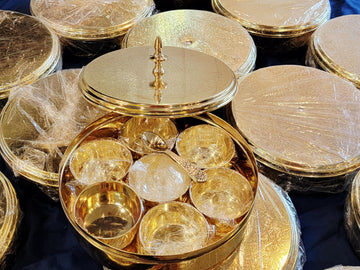 Handcrafted Spice Box In Brass With Spoon | Kitchen Storage | Spice Storage Box | Masala dabba | Indian Masala box- Brass