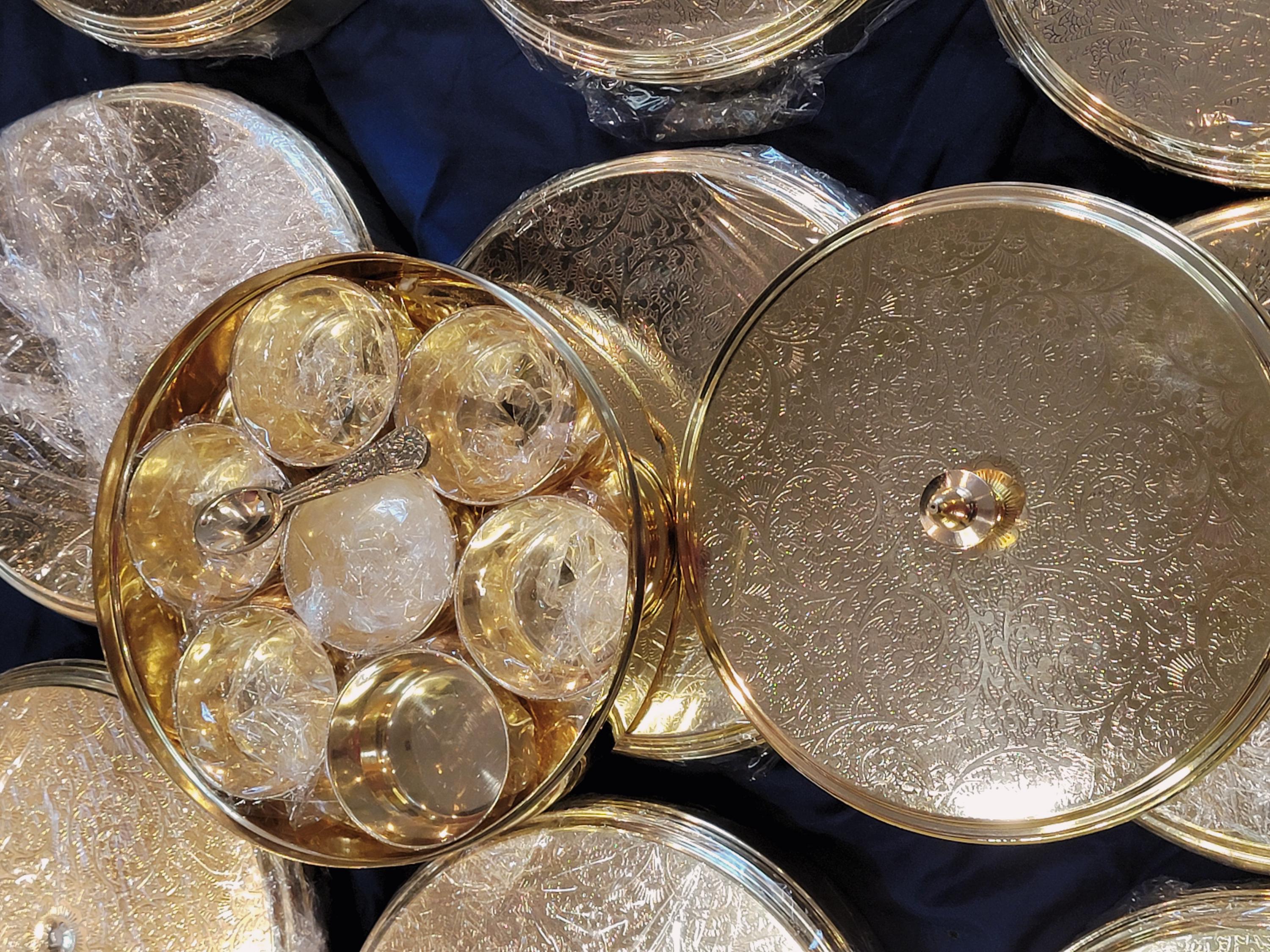 Handcrafted Spice Box In Brass With Spoon | Kitchen Storage | Spice Storage Box | Masala dabba | Indian Masala box- Brass