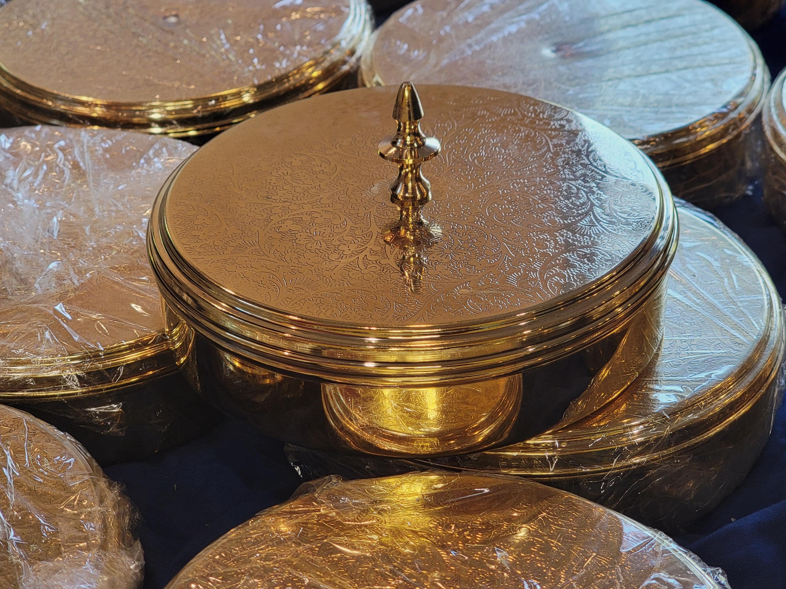 Handcrafted Spice Box In Brass With Spoon | Kitchen Storage | Spice Storage Box | Masala dabba | Indian Masala box- Brass
