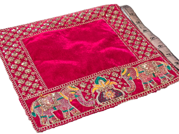 Navratri Mata Ki Aasan, Indian Puja Aasan, Fabric For Ganesh Chaturthi, Pooja Item, Aasan Hindu Idol Worship